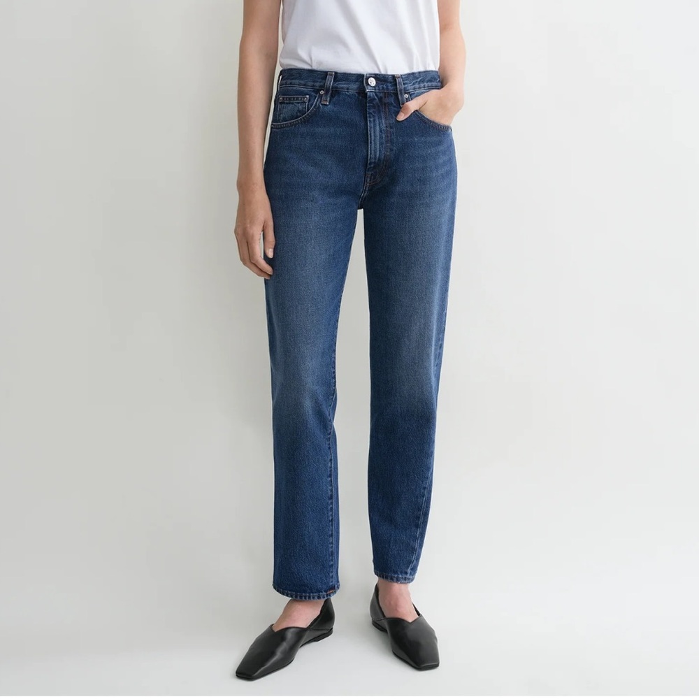Toteme Twisted seam denim washed blue jeans, size 25